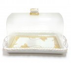 Tempat Kue Persegi P195 Motif Lily