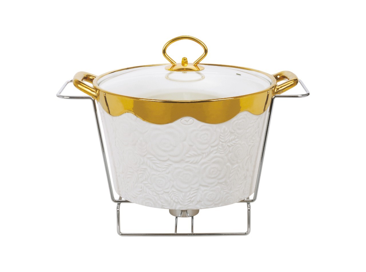 CR919CH Penghangat Makanan Bulat (with Embossed Flower)