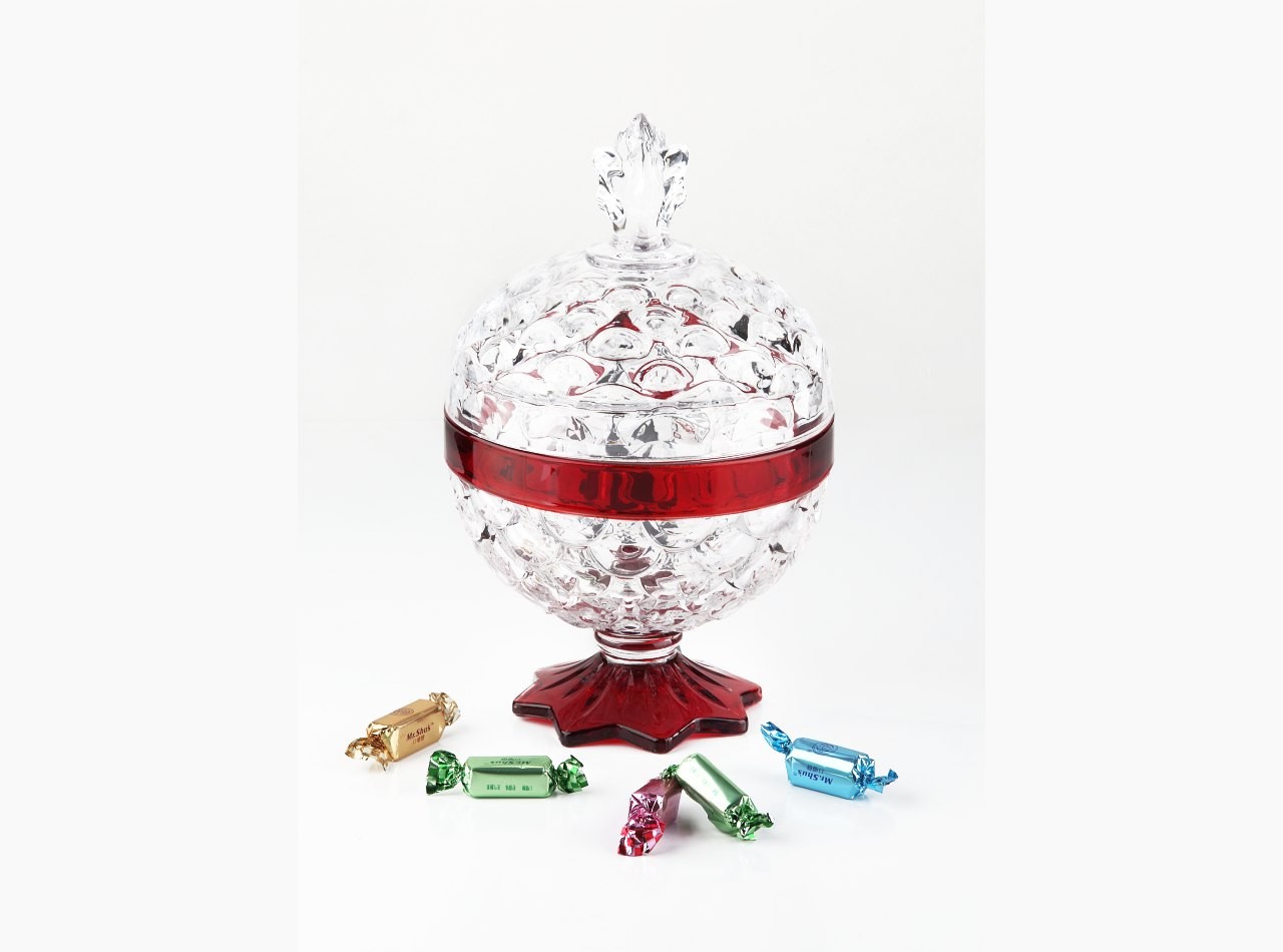 Toples Permen Kaca Nanas Merah Kecil