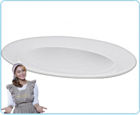 Piring Oval Porselen 10 inch A0013