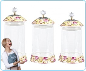 GA301 Mawar Toples Permen Kaca