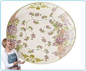 P07 Magnolia Piring Makan 16 inch (40.6 cm)