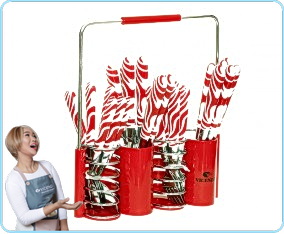 V242C Merah Sendok dan Garpu Set