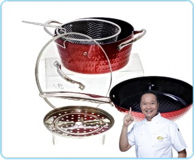 V5491 Merah Peralatan Masak Bulat