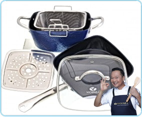 V5492 Biru Peralatan Masak Persegi