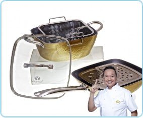 V5492 Gold Peralatan Masak Persegi