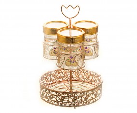 Candy Jar With Water Rack GA3 Motif Lily