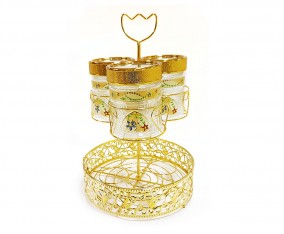 Candy Jar With Water Rack GA3 Motif Padi