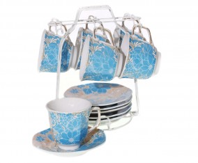 Cangkir Set Segi Delapan CA78-1 Motif Claudia