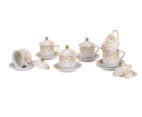 Cangkir Set dengan Tutup YA85 Motif Patricia