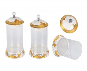 Toples Permen Kaca B802 Motif Lily