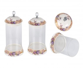Toples Permen Kaca B802 Motif Magnolia