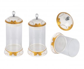 Toples Permen Kaca B802 Motif Padi