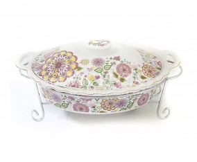 Penghangat Makanan Oval B683 Motif Gardenia
