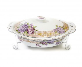 Penghangat Makanan Oval B683 Motif Magnolia