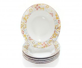 Piring Makan 9 inch B179 1 Lusin Motif Poppy