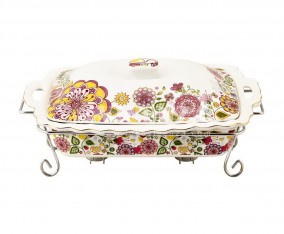Penghangat Makanan Persegi Panjang B680 Motif Gardenia