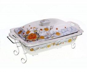 Penghangat Makanan Persegi Panjang BA680 Motif Vanessa