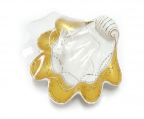 Piring Kerang dengan Tutup H11-C Motif Padi