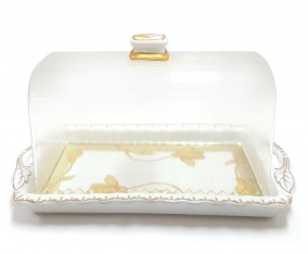 Tempat Kue Persegi P195 Motif Lily