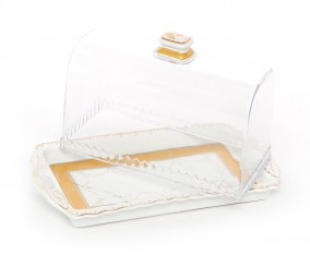 Tempat Kue Persegi P195 Motif Padi