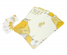 Tatakan Piring dan Gelas Table Mat VM01 Motif Camelia