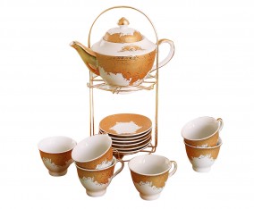 Perlengkapan Minum Teh T77 Motif Marigold