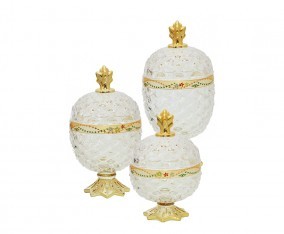 Toples Permen Kaca Nanas VGC367 Motif Padi