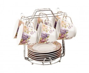 Vicenza Cangkir Set Segi Delapan Magnolia C78-1