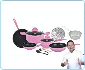 Vicenza Cookware Set 12pcs V712 Pink