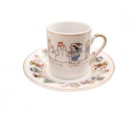VICENZA MINI CUP AND SAUCER 12 PCS CHRISTMAS B01
