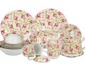 Vicenza Set Perlengkapan Makan Mawar DA82