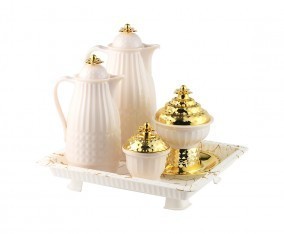 Vicenza Teko Safa + Nampan Motif Marmer Putih VFM2200