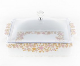 Vicenza Tempat Kue Persegi Motif Lolli P137