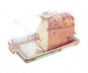 Vicenza Tempat Kue Porselen Bentuk Persegi Motif Lily P76