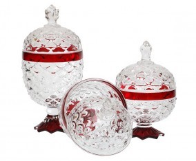 Vicenza Toples Permen Kaca Nanas Set 3pcs Merah VGC356KCR