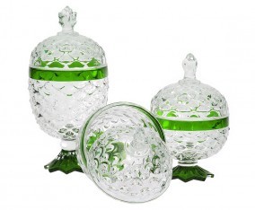 Vicenza Toples Permen Kaca Set 3pcs Hijau VGC356KCG
