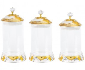 Vicenza Toples Permen Kaca Set 3pcs Lily G301