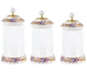 Vicenza Toples Permen Kaca Set 3pcs Magnolia G301