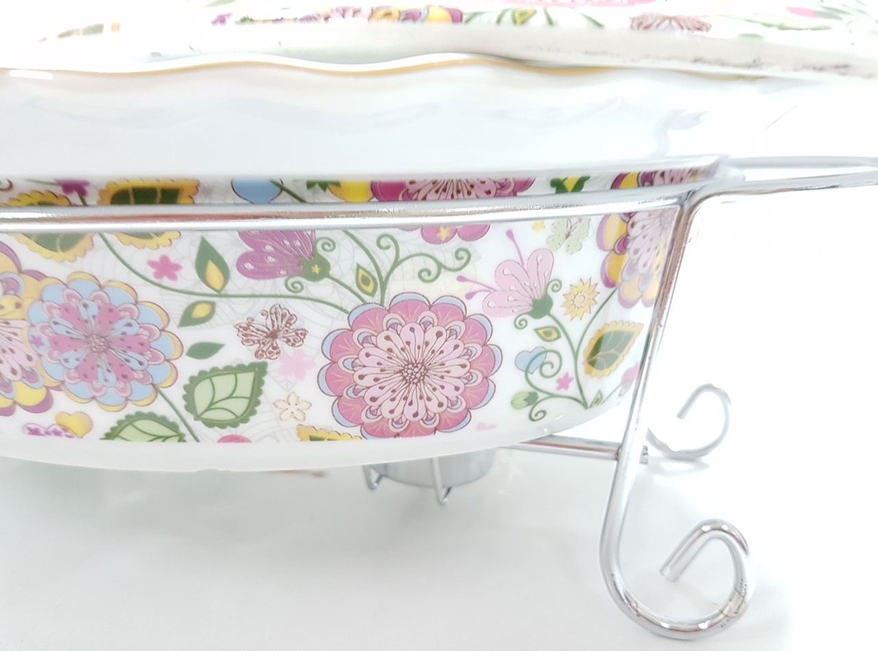 Penghangat Makanan Oval B683 Motif Gardenia