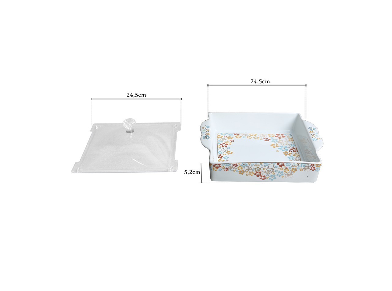 P137 Poppy Tempat Kue Persegi