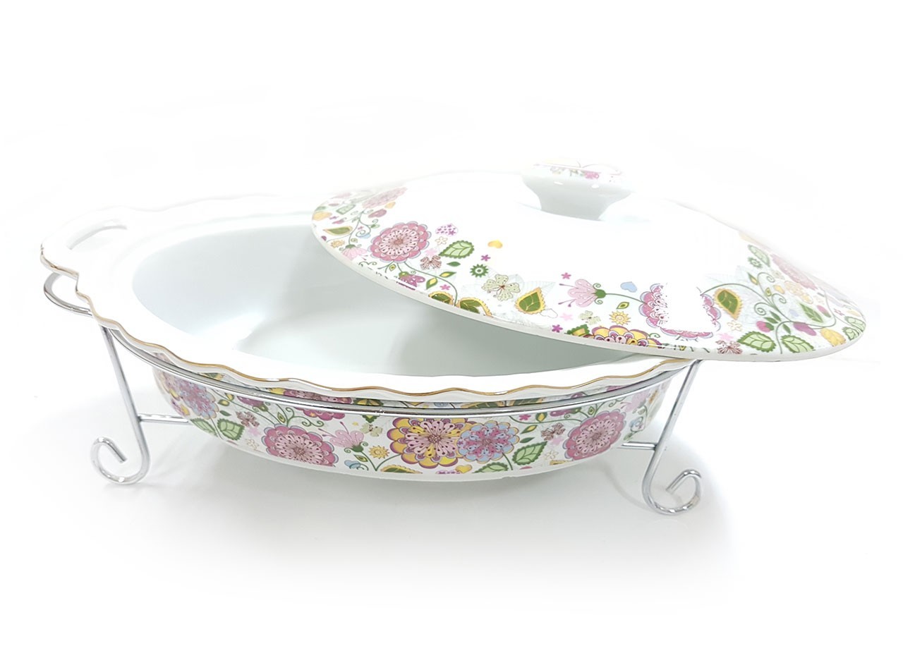 Penghangat Makanan Oval B683 Motif Gardenia