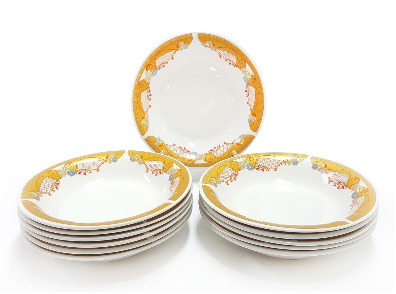 SP3620 Camelia Piring Sup 9.25 inch (6 Pcs) (23.4 cm)