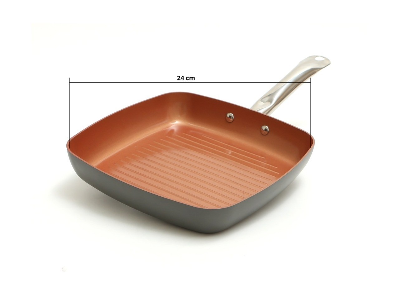 V724 Grey Wajan Kotak 24 cm