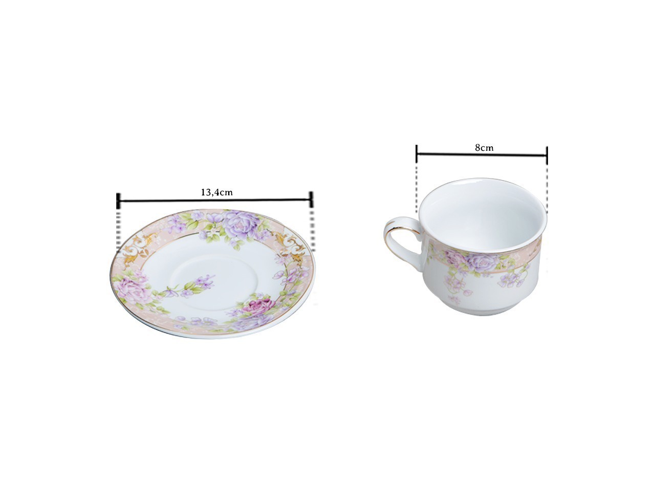 Vicenza Cangkir Set 6 Pasang Magnolia Y83