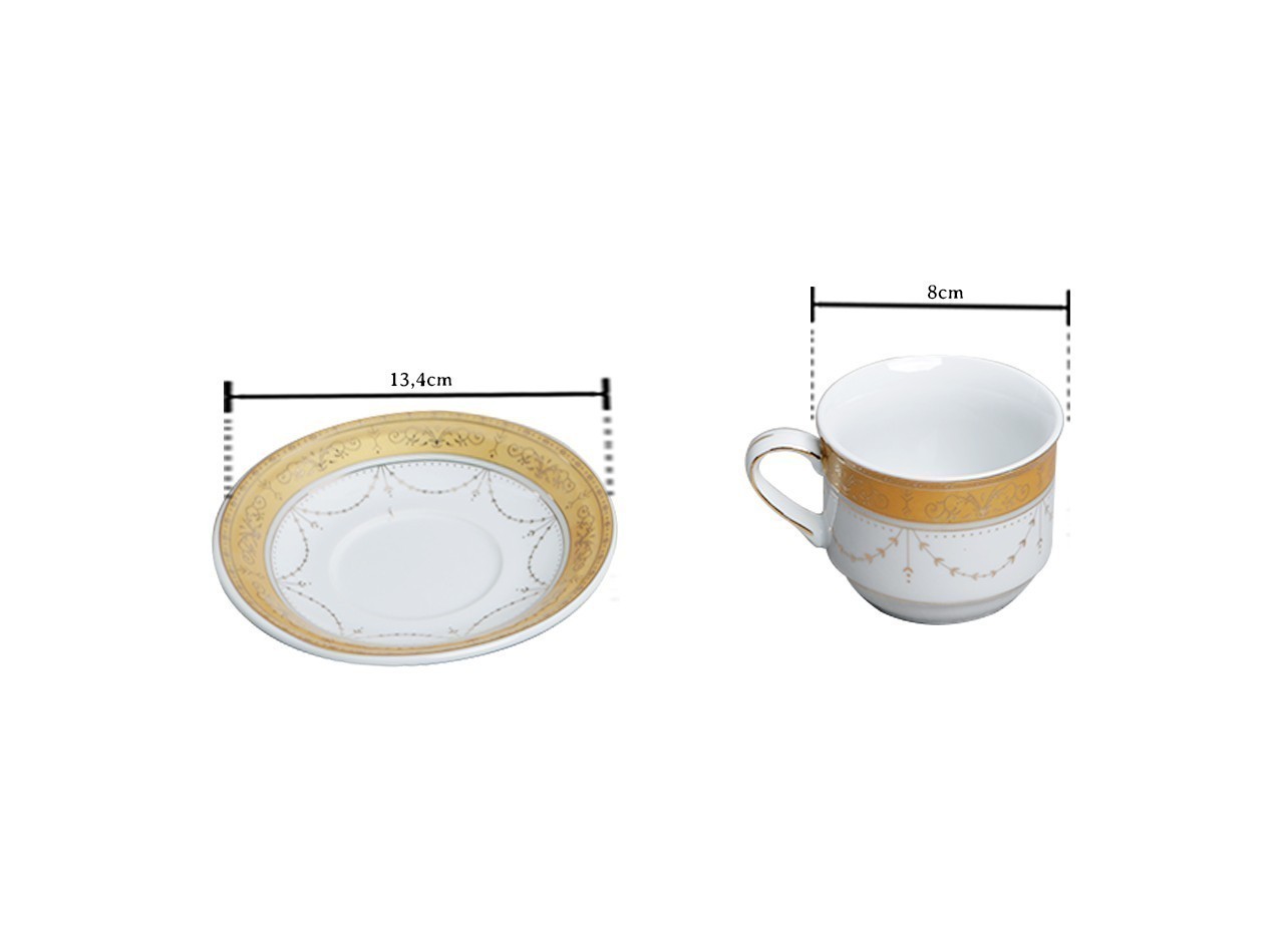 Vicenza Cangkir Set 6 Pasang Padi Y83