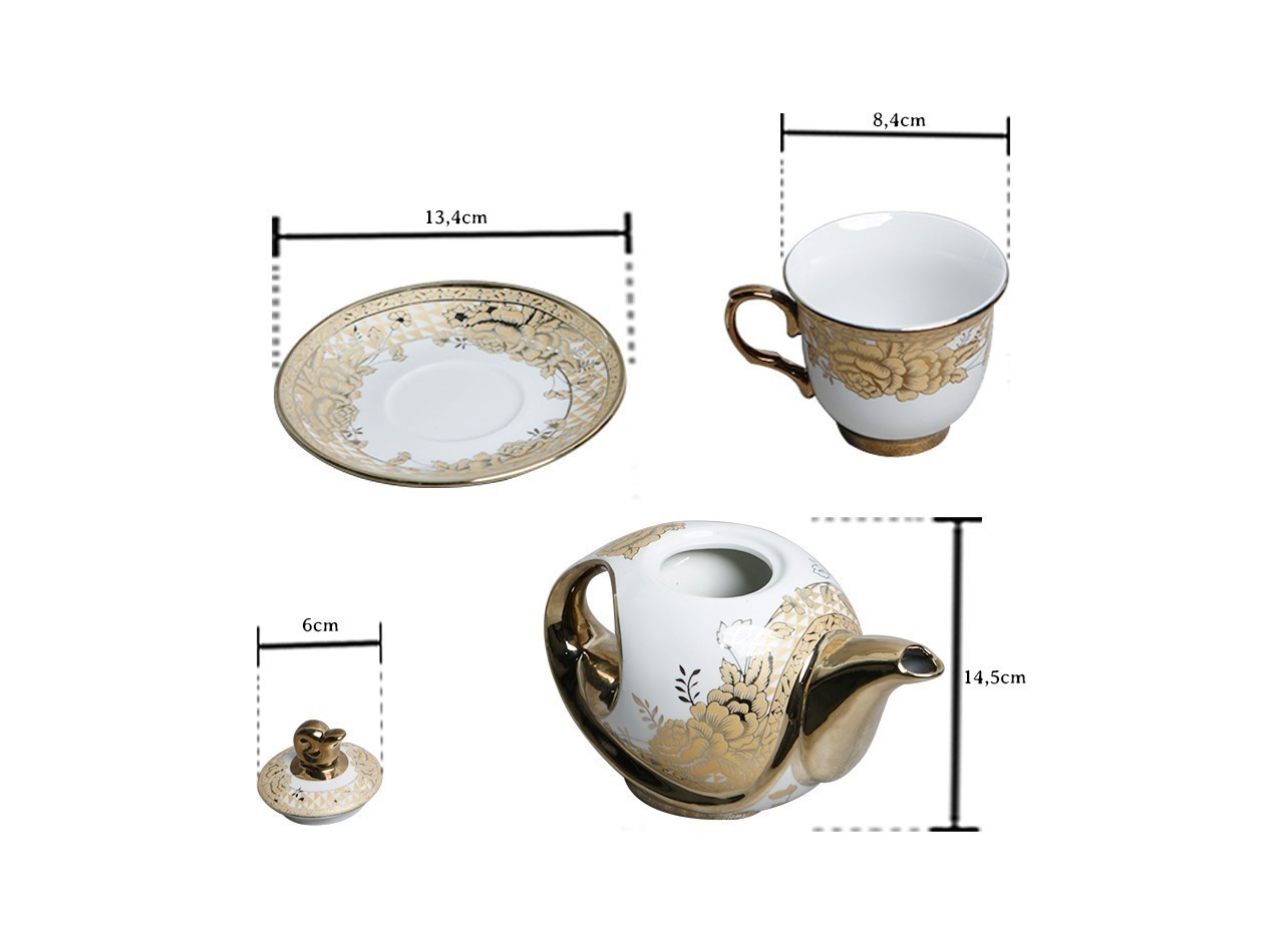 Vicenza Cangkir Set Kopi dan Teh Motif Gemini CR90