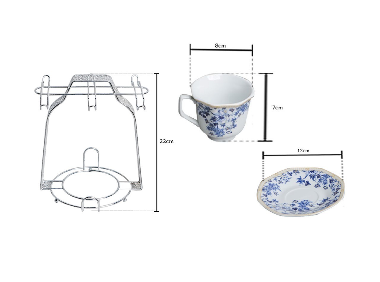 Vicenza Cangkir Set Kopi dan Teh Segi Delapan Ayana CA78-1