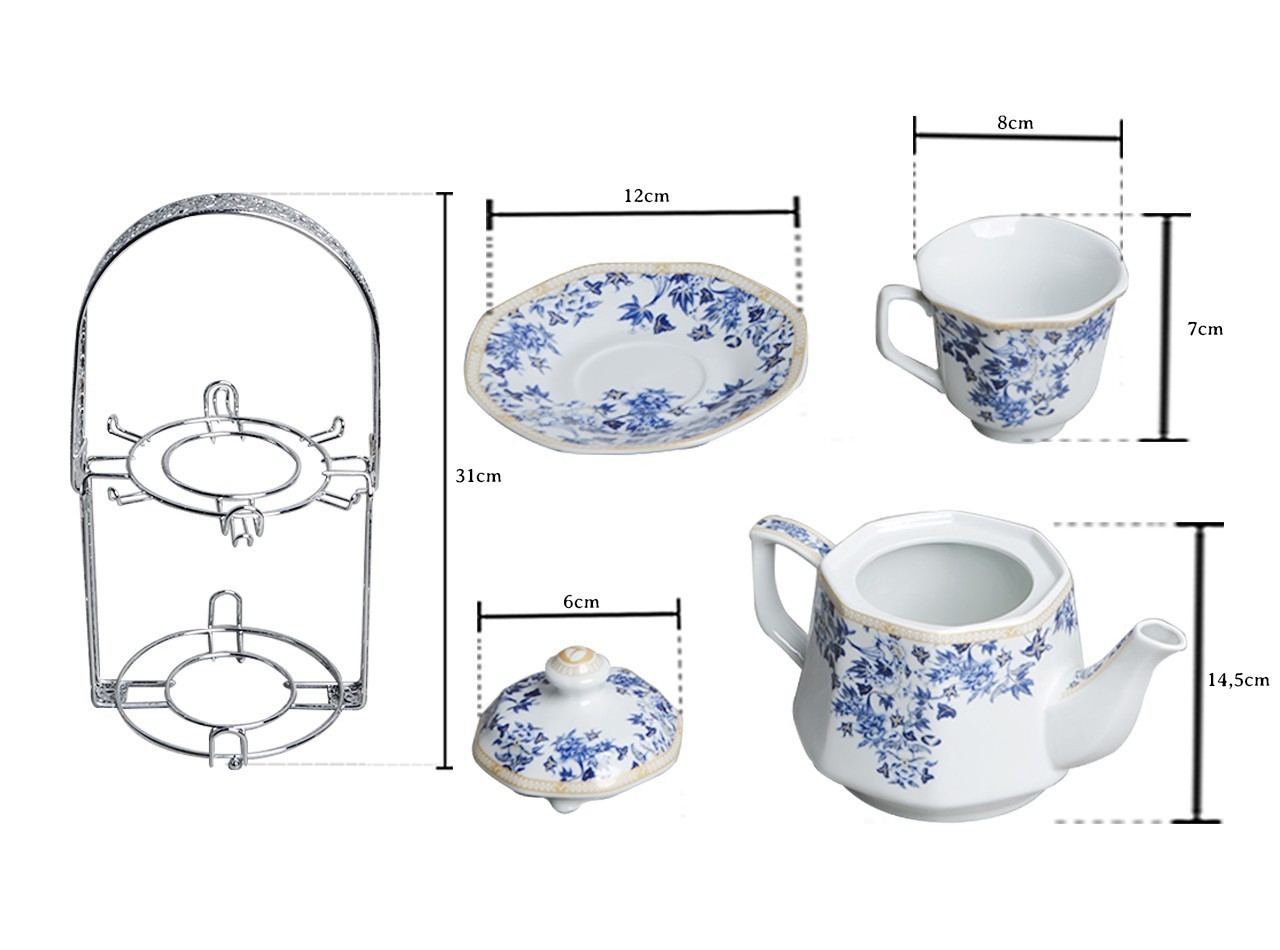 Vicenza Cangkir Set Segi Delapan Ayana CA78