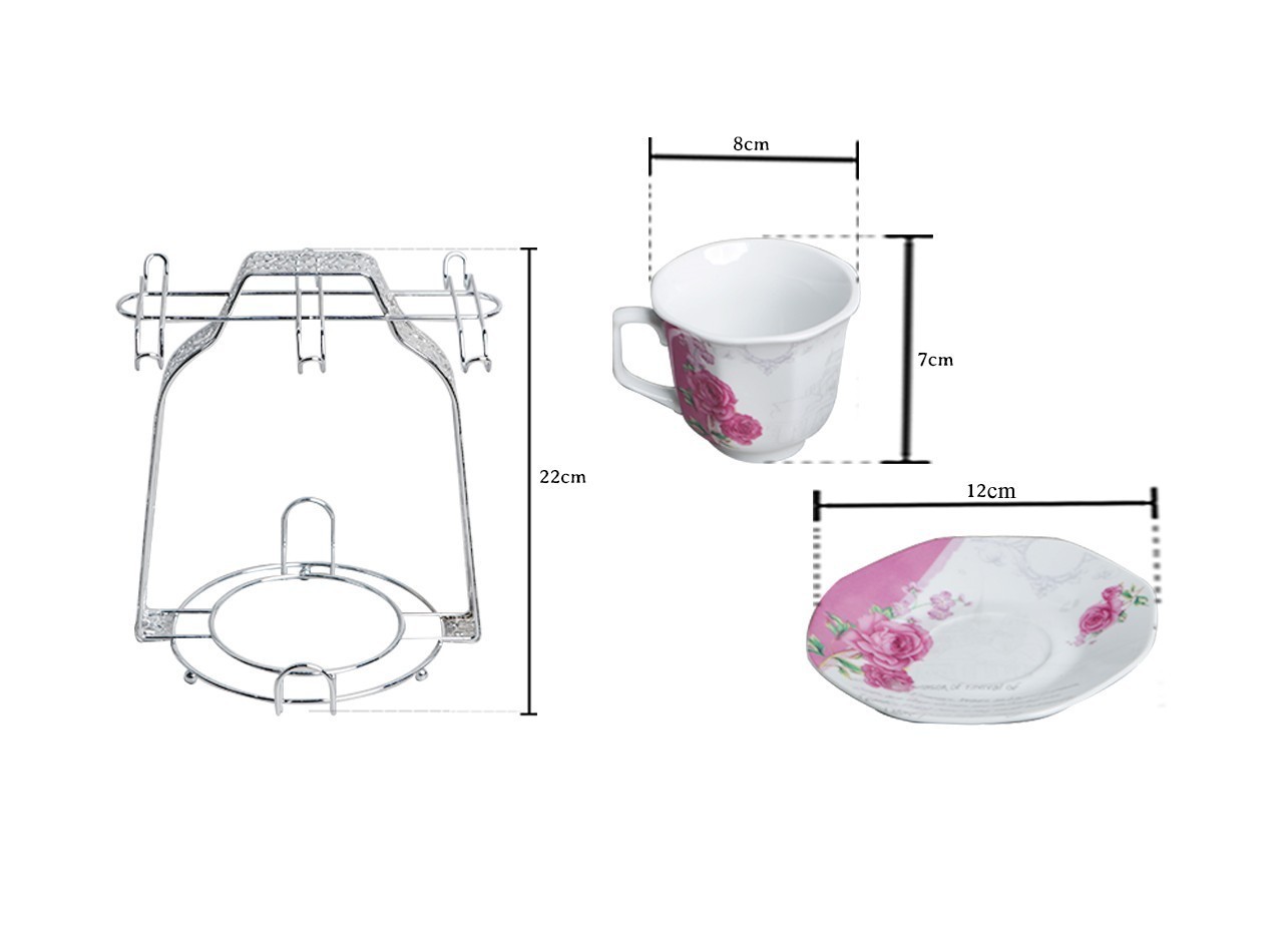 Vicenza Cangkir Set Segi Delapan Eternity CC78-1